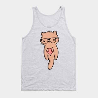 Cute Hipster Otter T-Shirt Tank Top